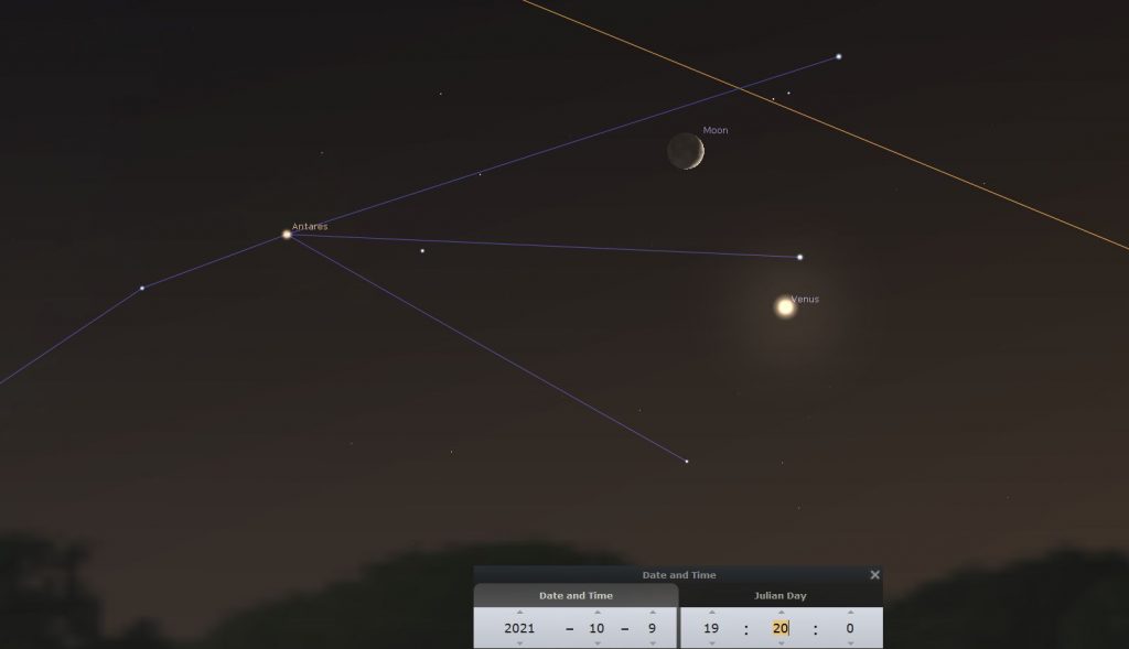 Moon and Venus